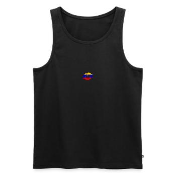 Venezuela Flag Pays Ascendance autochtone Vénézuélienne - Débardeur bio Premium Homme - noir - Devant - AI Model Male 178 light (178cm)