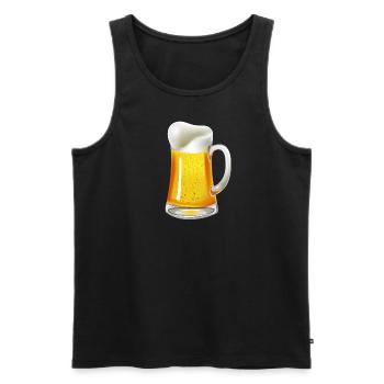 Pils du baril Krug - Débardeur bio Premium Homme - noir - Devant - AI Model Male 178 light (178cm)