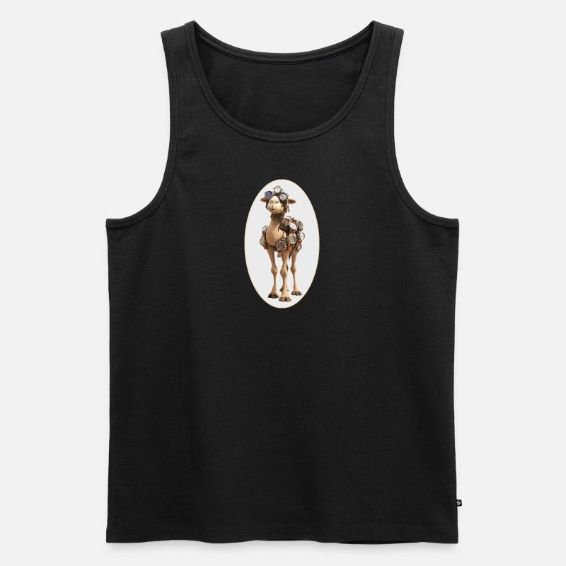 Kamel Zeit - Männer Premium Bio Tank Top - Schwarz
