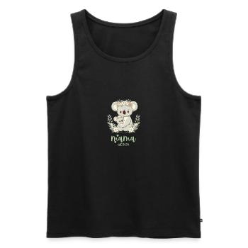 Mama Est. 2024 Koala Cuddle Floral Wreath New Mom - Männer Premium Bio Tank Top - Schwarz - Vorne - Michal (187cm)