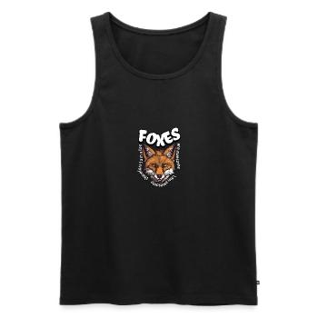 Fox Lover Foxes Are Awesome - Männer Premium Bio Tank Top - Schwarz - Vorne - AI Model Male 178 light (178cm)