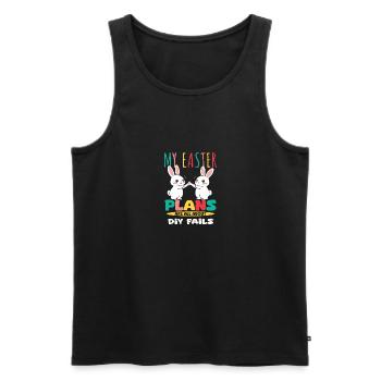 My Easter Plans Are All About DIY Fails - Men's Premium Organic Tank Top - black - Front - AI Model Male 178 light (178cm)
