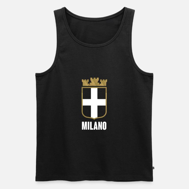 Mailand - Wappen - Männer Premium Bio Tank Top - Schwarz