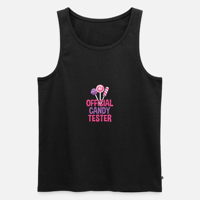 OFFICIAL CANDY TESTER - Männer Premium Bio Tank Top - Schwarz