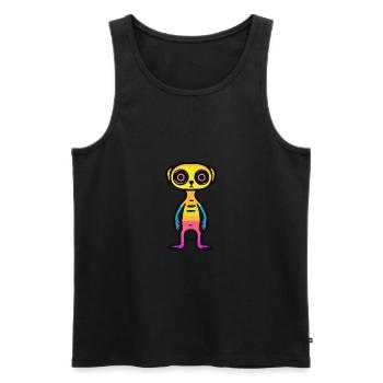 Suricate d’Halloween Animal - Débardeur bio Premium Homme - noir - Devant - Michal (187cm)