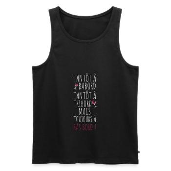 Humour Marin Alcool Apéro - Débardeur bio Premium Homme - noir - Devant - AI Model Male 178 light (178cm)