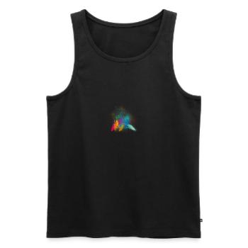 Color Spray-Bis - Men's Premium Organic Tank Top - black - Front - AI Model Male 178 light (178cm)