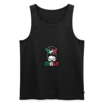 Italia Italian Italian Italy - Men's Premium Organic Tank Top - black - Front - AI Model Male 178 light (178cm)