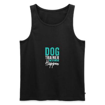 Conception de dressage de chiens pour dresseurs de chiens Perfect S - Débardeur bio Premium Homme - noir - Devant - Michal (187cm)