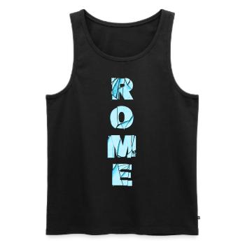 Rom Rome Italien Stadt Schrift Skyline Heimat - Männer Premium Bio Tank Top - Schwarz - Vorne - Michal (187cm)