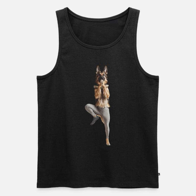 Deutscher Schäferhund - Männer Premium Bio Tank Top - Schwarz