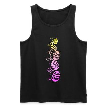 Colorful Easter eggs for Easter - Men's Premium Organic Tank Top - black - Front - AI Model Male 178 light (178cm)