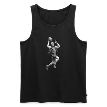 Millard Fillmore Basketball  - Männer Premium Bio Tank Top - Schwarz - Vorne - Michal (187cm)