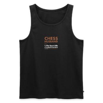 Chess Player Husband Definition Chess - Männer Premium Bio Tank Top - Schwarz - Vorne - Michal (187cm)