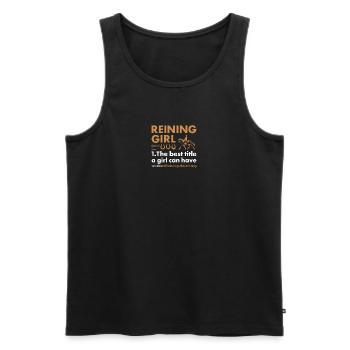 Reiner Girl Definition Reining - Männer Premium Bio Tank Top - Schwarz - Vorne - Michal (187cm)