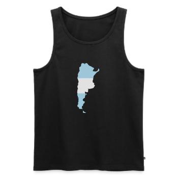 Argentinien - Männer Premium Bio Tank Top - Schwarz - Vorne - Michal (187cm)