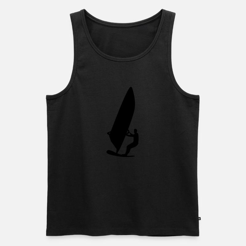 Windsurfen - Männer Premium Bio Tank Top - Schwarz
