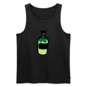 alkohol - Männer Premium Bio Tank Top - Schwarz - Vorne - AI Model Male 178 light (178cm)