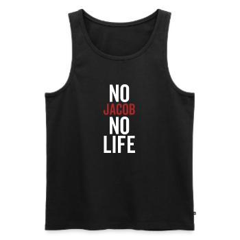 Kein Jakob Kein Leben - Männer Premium Bio Tank Top - Schwarz - Vorne - AI Model Male 178 light (178cm)