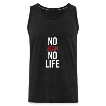 No Jean No Life - Männer Premium Bio Tank Top - Anthrazit - Vorne - Alexander (188cm)