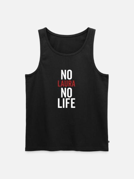 No Laura No Life - Men's Premium Organic Tank Top - black