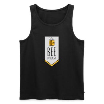 bee citation différente - Débardeur bio Premium Homme - noir - Devant - Michal (187cm)