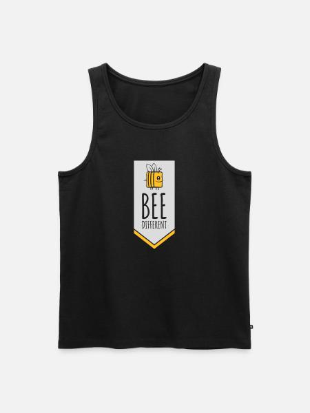 bee different saying quote - Men's Premium Organic Tank Top - black