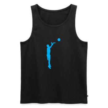 Basket-ball - Débardeur bio Premium Homme - noir - Devant - Michal (187cm)