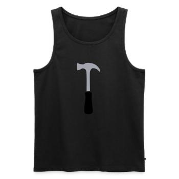 hammer - Männer Premium Bio Tank Top - Schwarz - Vorne - Michal (187cm)