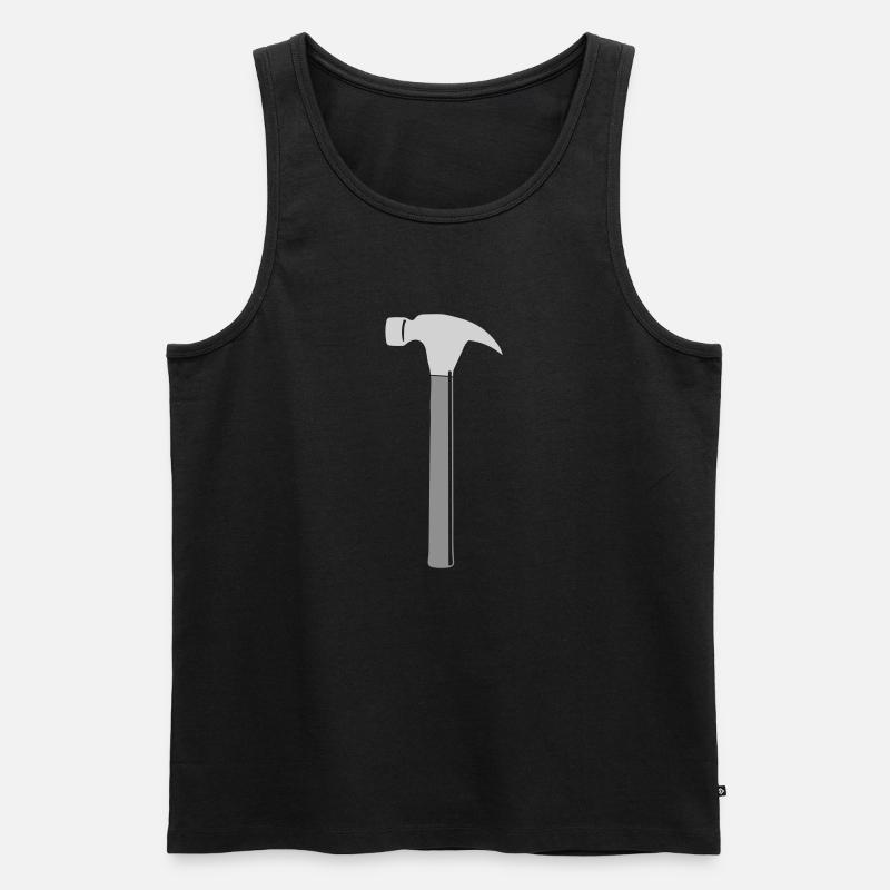 werkzeug hammer - Männer Premium Bio Tank Top - Schwarz