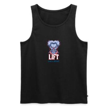 Heben Sie wie ein Tierclown - Männer Premium Bio Tank Top - Schwarz - Vorne - Michal (187cm)