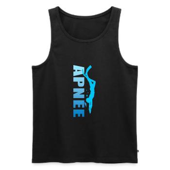 apnée apnéiste sport plongée plongeur - Débardeur bio Premium Homme - noir - Devant - Michal (187cm)