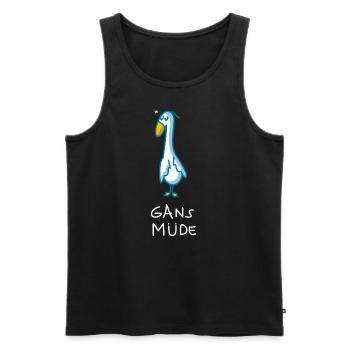 Gans müde - Männer Premium Bio Tank Top - Schwarz - Vorne - Michal (187cm)