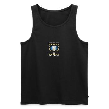 Guatemala Guatemalan Flag DNA I Gift - Men's Premium Organic Tank Top - black - Front - Michal (187cm)