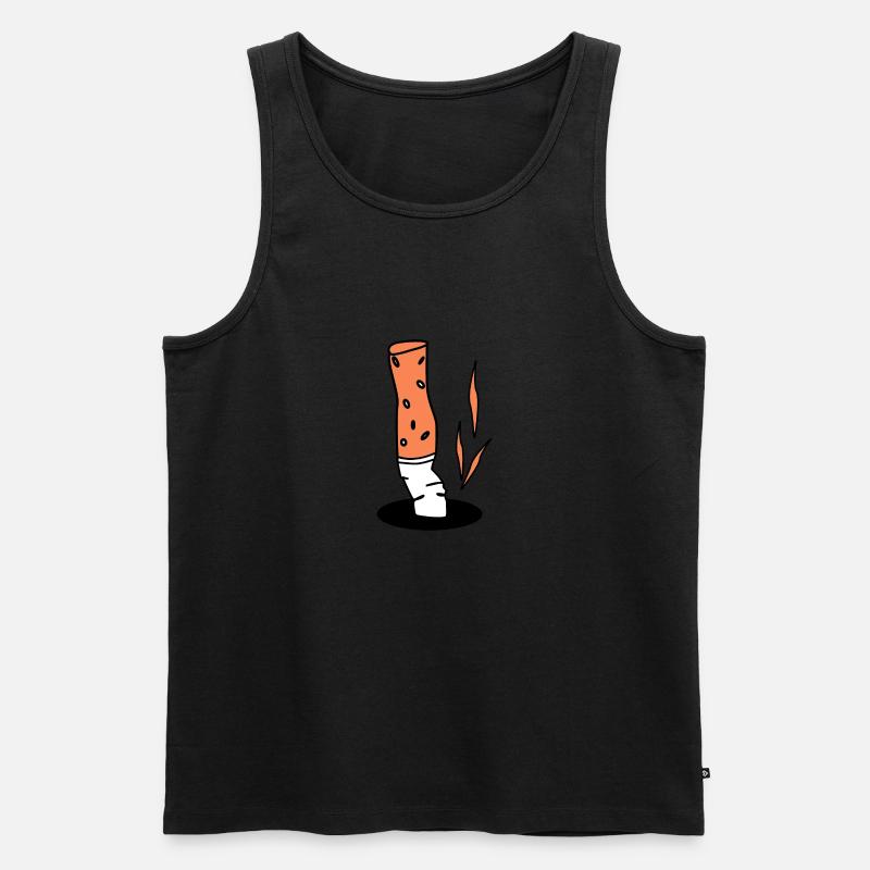 Zigarette Zigaretten Zigarettenstummel - Männer Premium Bio Tank Top - undefined