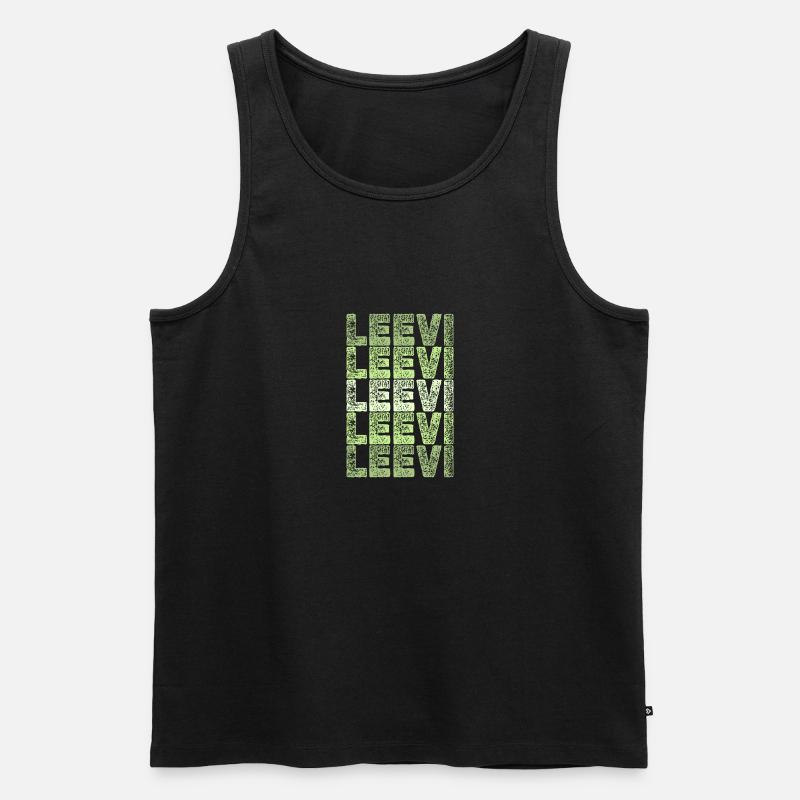 Leevi - Männer Premium Bio Tank Top - Schwarz