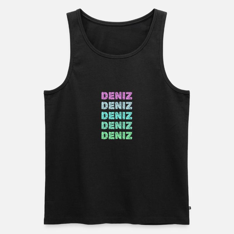 Deniz Deniz - Männer Premium Bio Tank Top - Schwarz