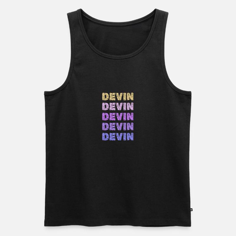 Devin als Devin - Männer Premium Bio Tank Top - Schwarz