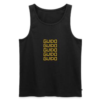 Vorname Guido - Männer Premium Bio Tank Top - Schwarz - Vorne - AI Model Male 178 light (178cm)