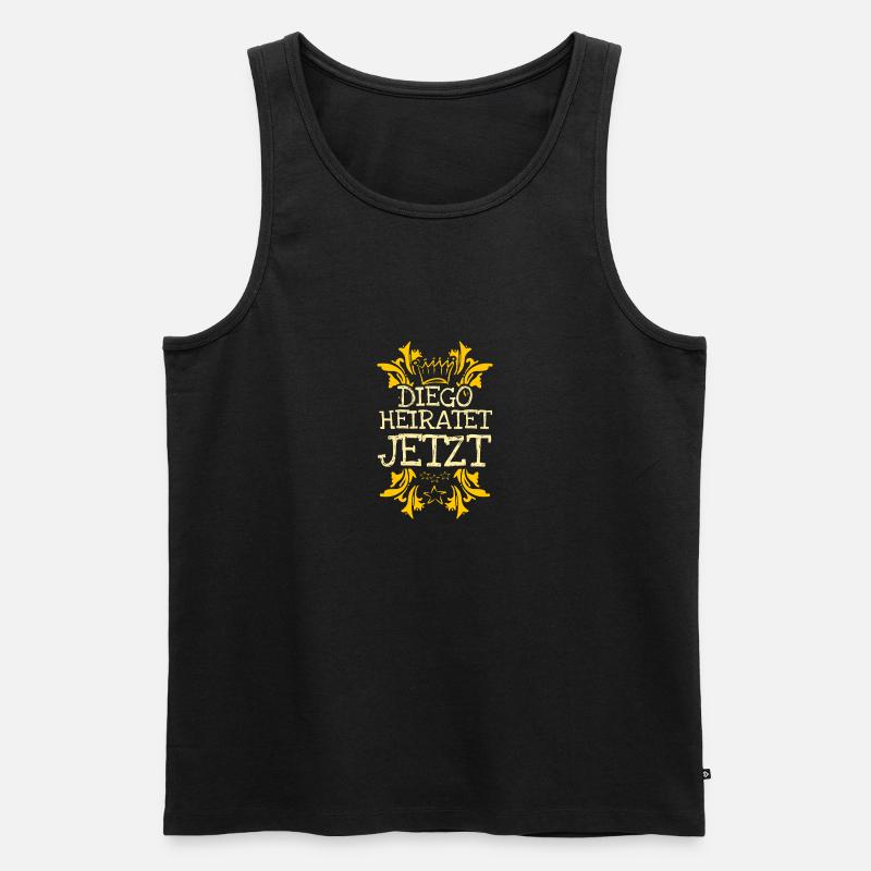 Bachelor Diego - Männer Premium Bio Tank Top - Schwarz