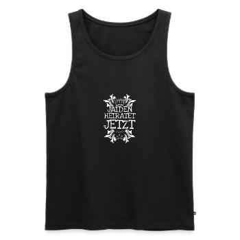 Bachelor Jaiden - Men's Premium Organic Tank Top - black - Front - Michal (187cm)