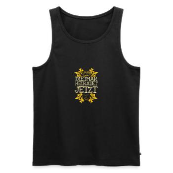 Bachelor Dietmar - Männer Premium Bio Tank Top - Schwarz - Vorne - AI Model Male 178 light (178cm)