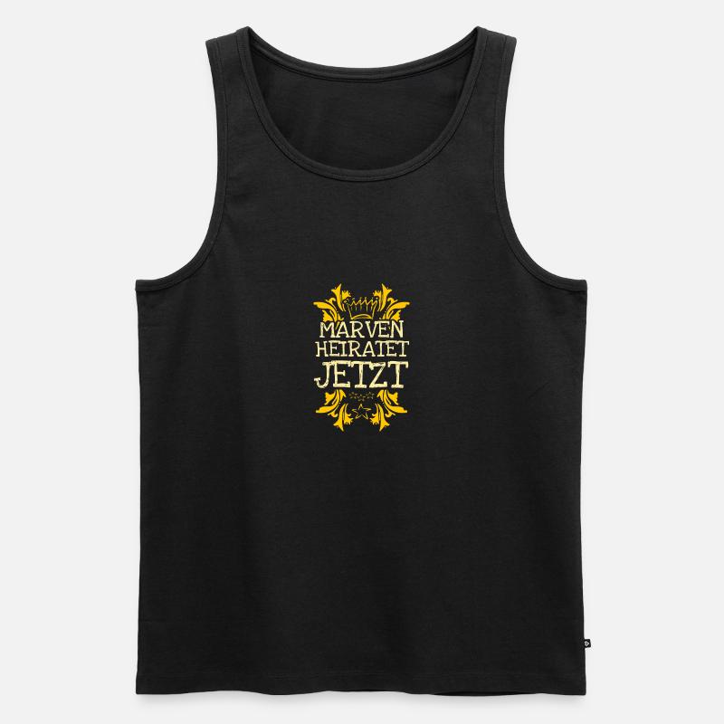 Bachelor Marven - Männer Premium Bio Tank Top - Schwarz