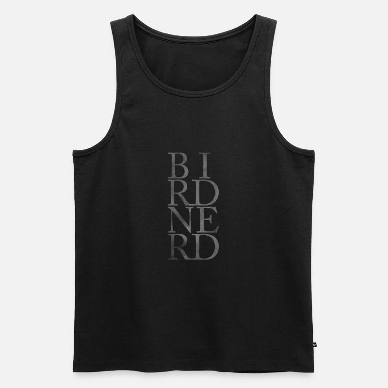 BIRDNERD - Men's Premium Organic Tank Top - black