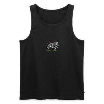 Zora und ihr Papa auf dem Weg ins Krankenhaus - Männer Premium Bio Tank Top - Schwarz - Vorne - AI Model Male 178 light (178cm)