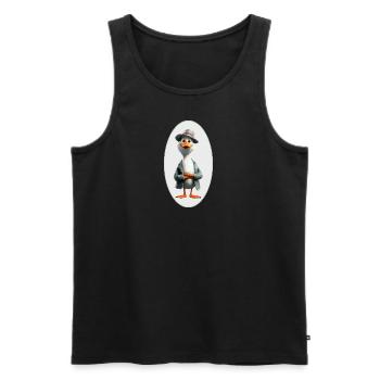 Gans - Männer Premium Bio Tank Top - Schwarz - Vorne - AI Model Male 178 light (178cm)