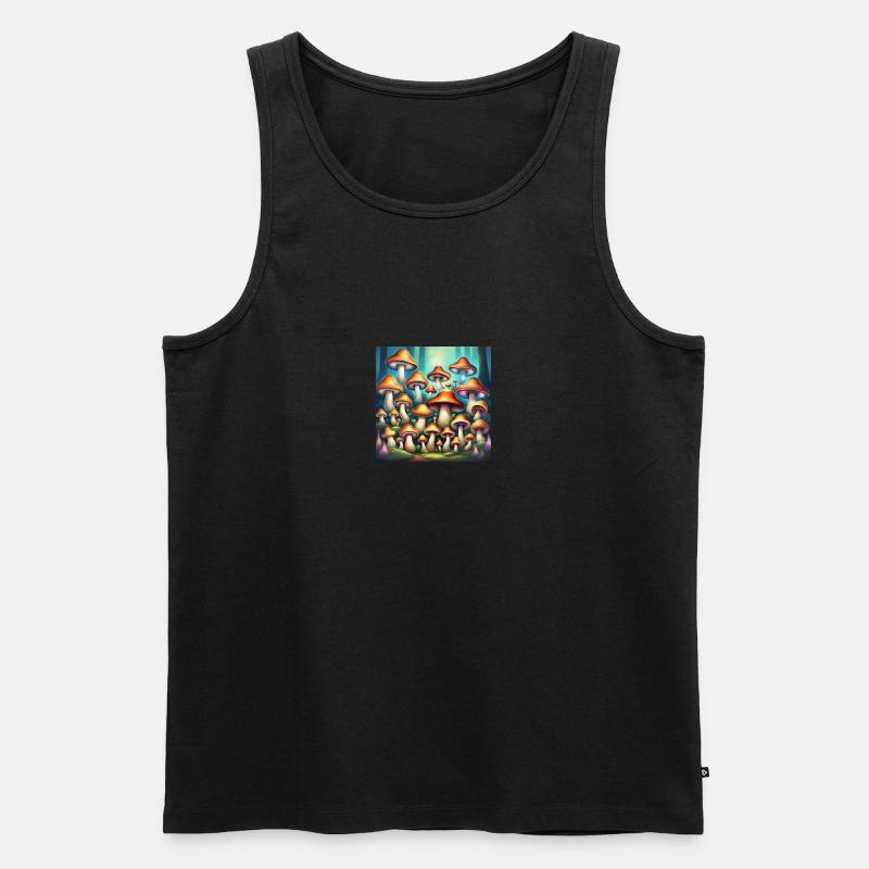 Pilze - Männer Premium Bio Tank Top - Schwarz