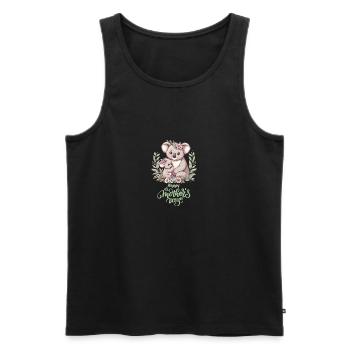 Koala Lover Hug Floral Mum Happy Mother's Day - Männer Premium Bio Tank Top - Schwarz - Vorne - Michal (187cm)