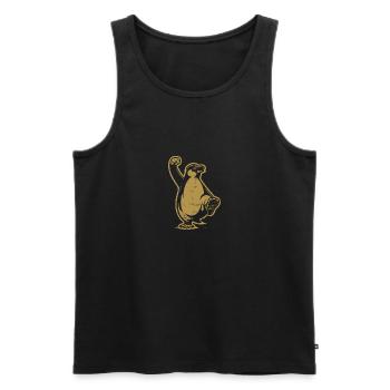 Résistez à la protestation Grunge des Pingouins - Débardeur bio Premium Homme - noir - Devant - AI Model Male 178 light (178cm)