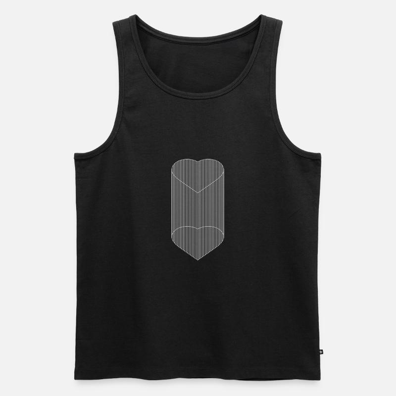 Ascending Heart - Männer Premium Bio Tank Top - Schwarz